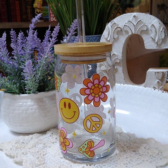 Hippie Sunshine 16 oz can glass - Picture 1 of 2